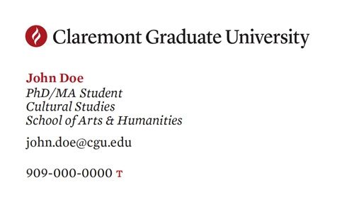 business cards for college students