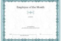 free printable employee of the month certificate templates