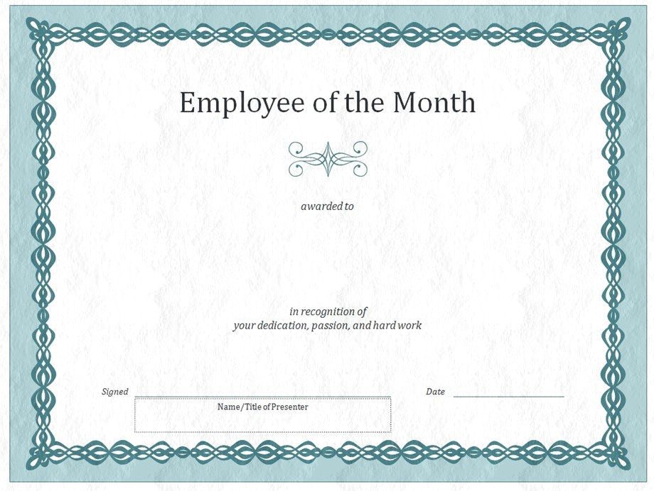 This is an image of Exceptional Printable Employee of the Month Certificates This is a picture of Exceptional Printable Employee of the Month Certificates