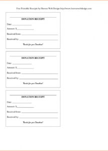 Salvation Army Donation Receipt Template | EmetOnlineBlog