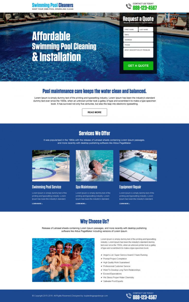 Swimming Pool Swimming Pool Quote Template Swimming Pool Quotation Templates Example