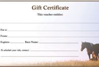 Horseback Riding Gift Certificate Template | EmetOnlineBlog