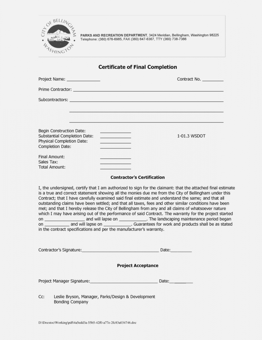 Roofing Certificate Of Completion Template EmetOnlineBlog