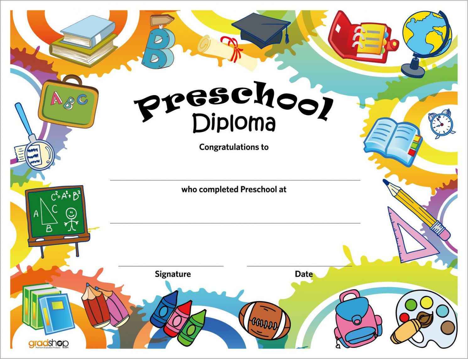 Pre Kindergarten Certificate Template