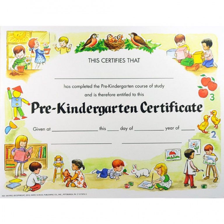 Printable Prek Certificates Of Completion Home Prekindergarten Pre 
