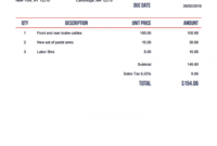 Tire Receipt Template | EmetOnlineBlog