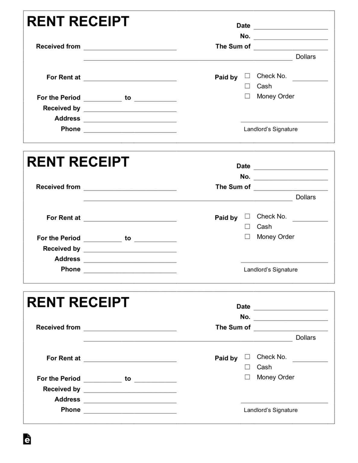 Free Free Rent Receipt Template Pdf Word Eforms Free Online Rental ...