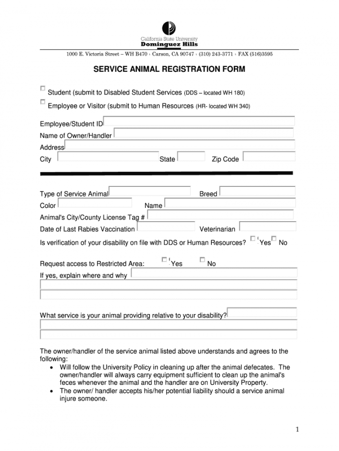 Printable Free Emotional Support Animal Letter Pdf