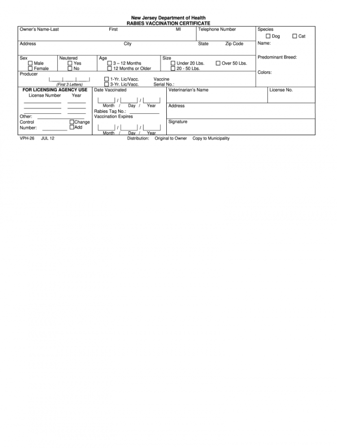 Rabies Certificate Template | EmetOnlineBlog