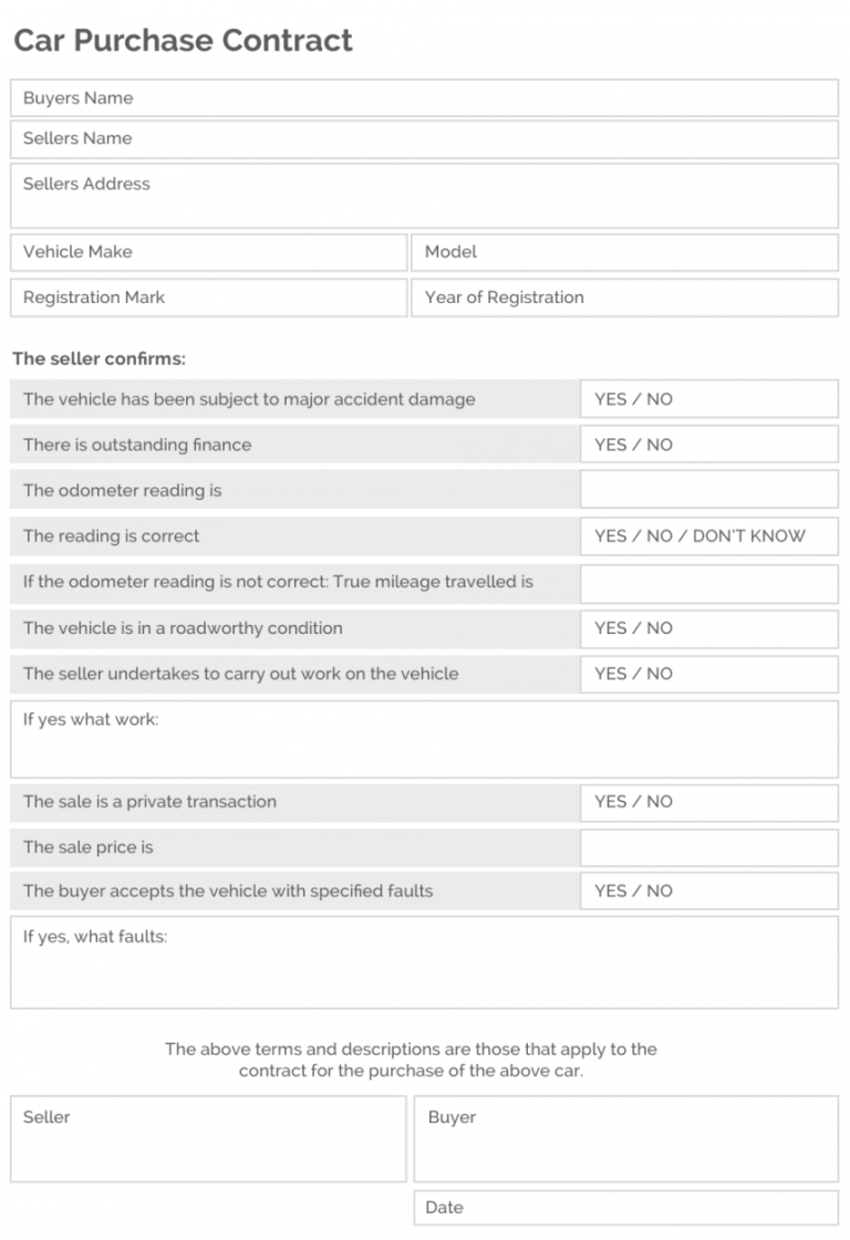 Professional Car Sales Quotation Template Doc Example