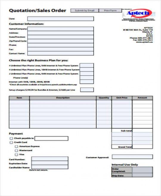 Editable Furniture Quotation Template PDF